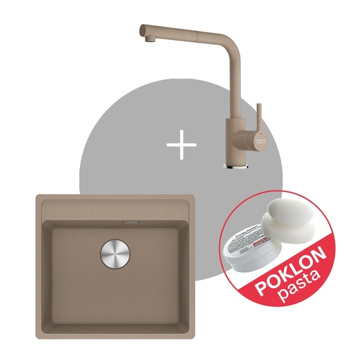 Franke Set Maris MRG 610-52 TL sudoper + LINA L DOCCIA slavina, Kašmir