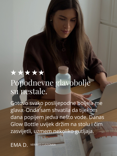EQUA Glow boca, staklena boca + silikonska navlaka, senzor, 750ml, Dark