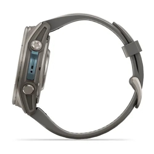 Garmin fēnix 9, 43 mm AMOLED Titanium Pebble Gray, 010-04761-11, pametni sat