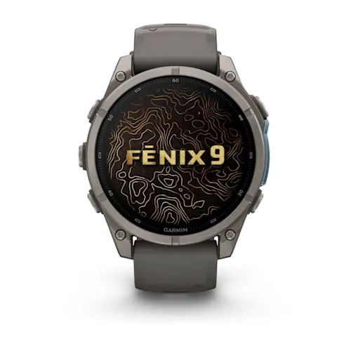 Garmin fēnix 9, 47 mm AMOLED Titanium Pebble Gray, 010-04762-01, pametni sat