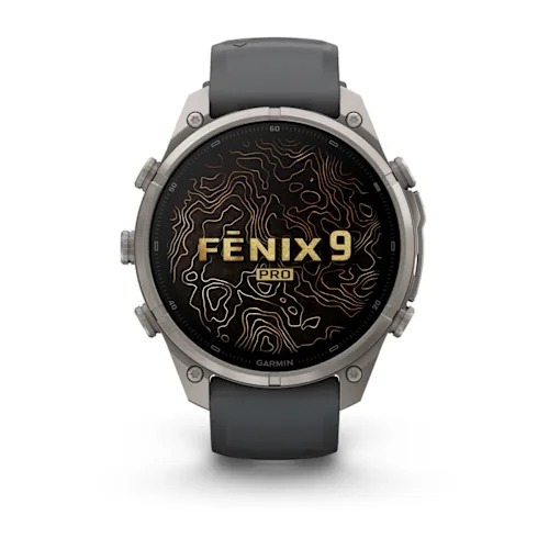 Garmin fēnix 9 Pro, 47 mm AMOLED Titanium Graphite/Black, 010-04336-26, pametni sat