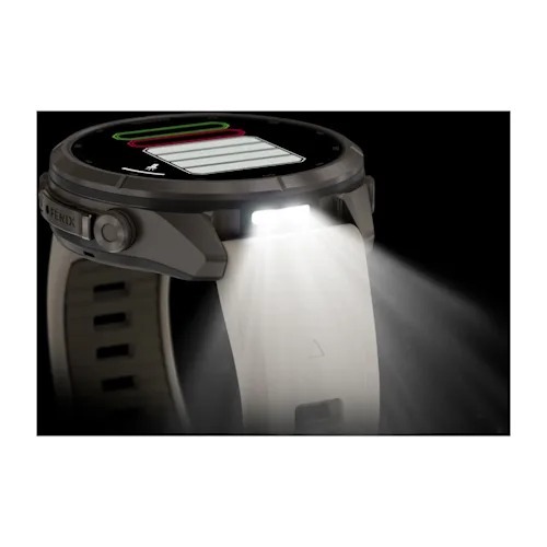 Garmin fēnix 9 Pro, 43 mm AMOLED Titanium Fog Gray/Dark Sandstone, 010-04335-86, pametni sat