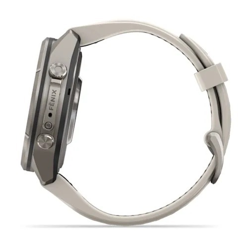 Garmin fēnix 9 Pro, 43 mm AMOLED Titanium Fog Gray/Dark Sandstone, 010-04335-86, pametni sat