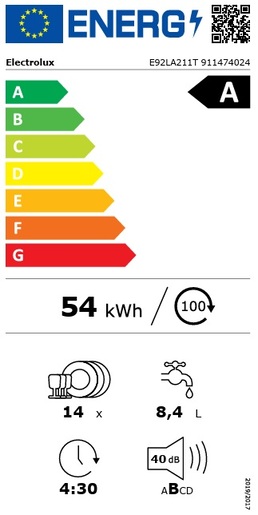Electrolux perilica posuđa E92LA211T