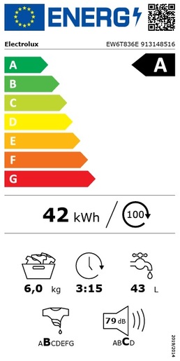 Electrolux perilica rublja EW6T836E