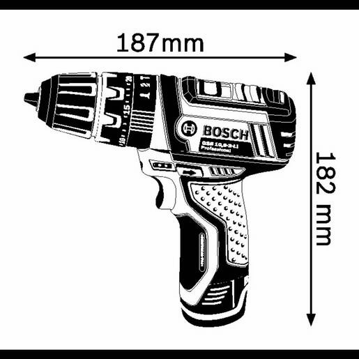 BOSCH Professional akumulatorska udarna bušilica GSB 12V-15, 2x2,0 Ah, GAL 12V-20, torba