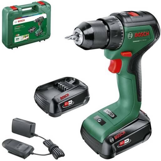 BOSCH Universal akumulatorska bušilica-izvijač UniversalDrill 18V-60, 1x2,0 Ah, AL 18V-20, kofer