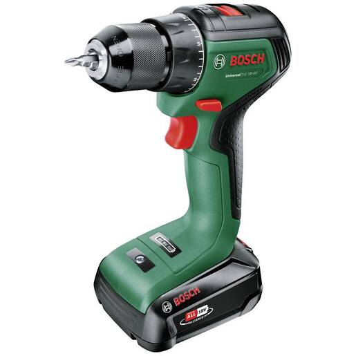 BOSCH Universal akumulatorska bušilica-izvijač UniversalDrill 18V-60, 1x2,0 Ah, AL 18V-20, kofer