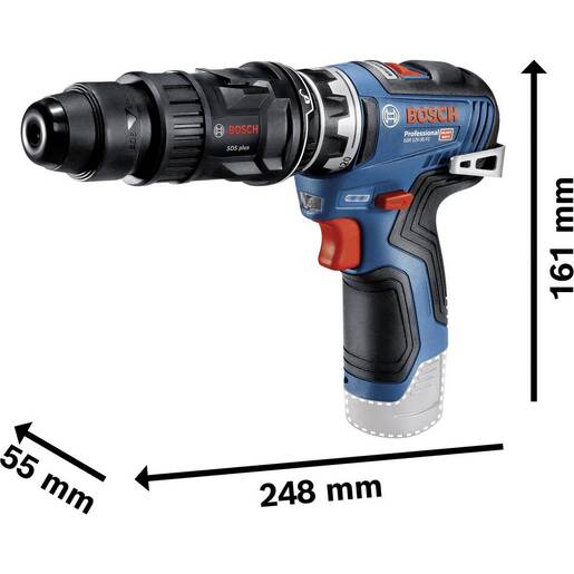 BOSCH Professional akumulatorska bušilica-izvijač GSR 12V-35 FC, 2x3,0 Ah, GFA 12-B/H, L-BOXX