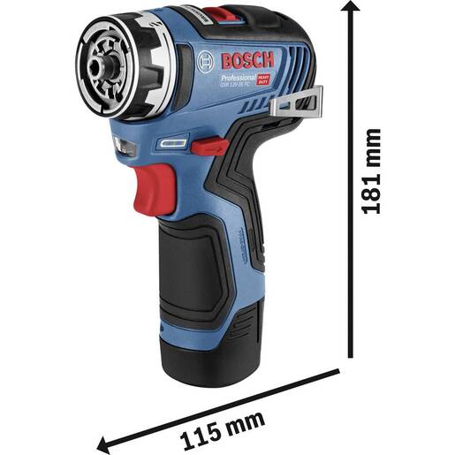 BOSCH Professional akumulatorska bušilica-izvijač GSR 12V-35 FC, 2x3,0 Ah, GFA 12-B/H, L-BOXX