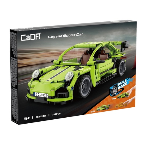 KAZOO STEM Pull back trkaći auto C52024W, 1:18, zeleni, 387 dijelova