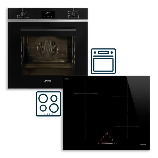 Smeg set pećnica SF6400TB Selezione + indukcijska ploča za kuhanje SI4642D Universale