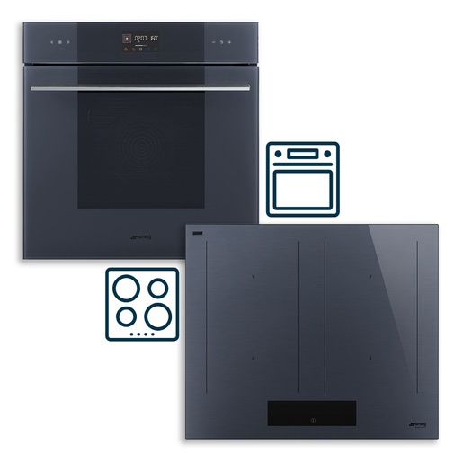 Smeg set pećnica SOP6102TG Linea + indukcijska ploča za kuhanje SIM1644DG Linea