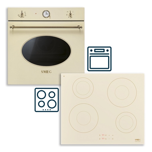 Smeg set pećnica SF68C1PO Coloniale + indukcijska ploča za kuhanje SI2641DP Coloniale
