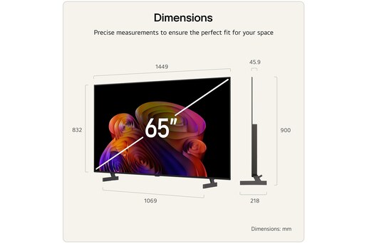 LG 65" OLED AI TV OLED65B6ELC, 4K UHD, webOS Smart TV, Dolby Vision