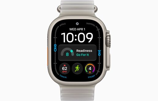 Apple Watch Ultra 4, MJAD4SE/A, GPS + Cellular 49mm Natural Titanium Case with Translucent Grey Ocean Band, pametni sat