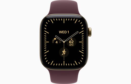 Apple Watch Series 12, MJGJ4WF/A,  GPS + Cellular 42mm S/M Radiant Gold Titanium Case with Burgundy Sport Band, pametni sat