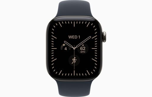 Apple Watch Series 12, MJGF4WF/A,  GPS + Cellular 42mm S/M Natural Titanium Case with Navy Blue Sport Band, pametni sat