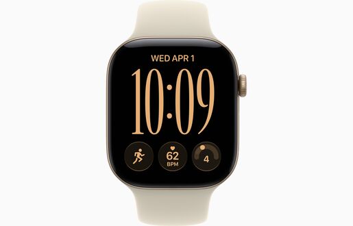 Apple Watch Series 12, MJEP4ET/A,  GPS 46mm M/L Light Gold Aluminium Case with Sand Sport Band, pametni sat