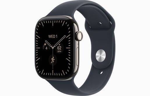 Apple Watch Series 12, MJGM4WF/A,  GPS + Cellular 46mm S/M Natural Titanium Case with Navy Blue Sport Band, pametni sat