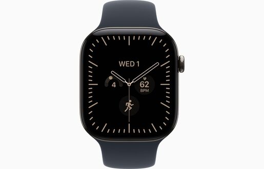 Apple Watch Series 12, MJGM4WF/A,  GPS + Cellular 46mm S/M Natural Titanium Case with Navy Blue Sport Band, pametni sat