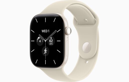 Apple Watch Series 12, MJH14WF/A,  GPS + Cellular 46mm S/M Pearl White Ceramic Case with Sand Sport Band, pametni sat