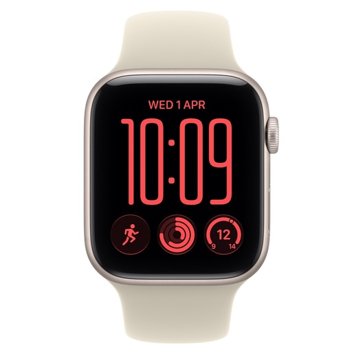 Apple Watch SE3 v2 GPS 40mm Starlight Aluminium Case with Sand Sport Band - S/M