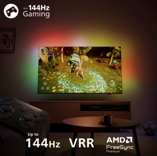 Philips 55" QLED TV 55PQS9011/12, 4K UHD, Ambilight, Titan OS Smart TV, P5 Perfect Picture Engine, Dolby Vision & Dolby Atmos