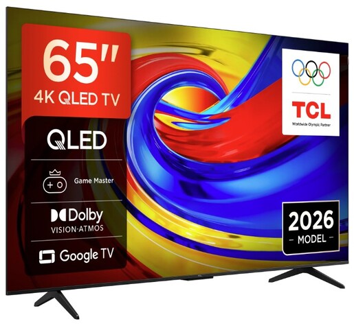 TCL 65" QLED TV 65P7L, 4K UHD, Google Smart TV, Dolby Vision & Dolby Atmos, HDR10+
