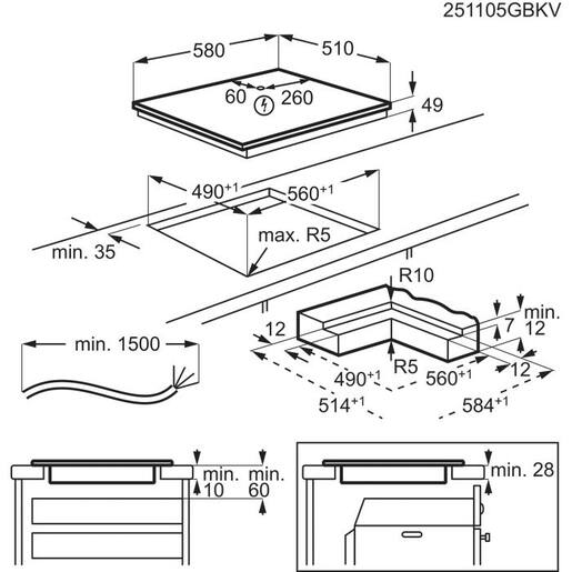 AEG ploča TO64IA00IB, indukcija 60 cm, PowerBoost brzo zagrijavanje, Hob2Hood upravljanje napom