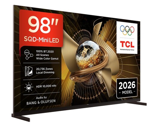 TCL 98" SQD Mini-LED TV 98X11L, Premium 4K, Google TV, 144 Hz, Bang & Olufsen audio