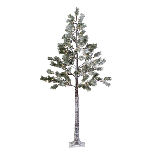 LED bor zasniježen PVC h180cm d70cm 96LED zelena
