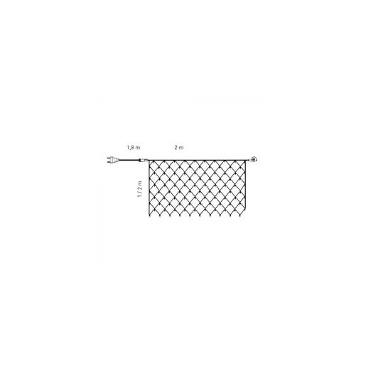 DEKORTREND KONTAKT vanjska LED svjetlosna mreža 2 x 1 m, 96 LED, toplo bijela