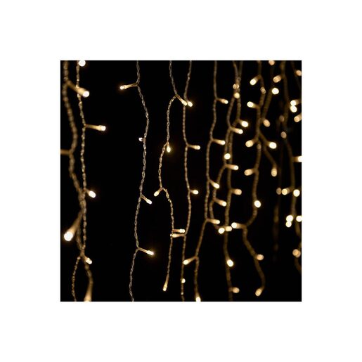DEKORTREND Crystalline spojiva LED ledenica 2 x 0,9 m, 138 LED, toplo bijela, prozirni kabel