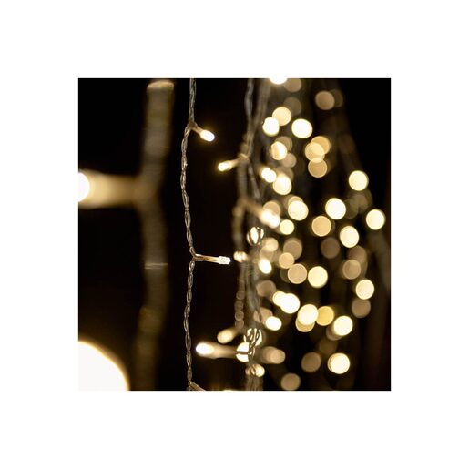 DEKORTREND Crystalline spojiva LED ledenica 2 x 0,9 m, 138 LED, toplo bijela, prozirni kabel