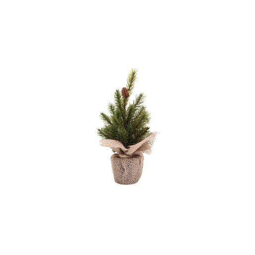 Umjetno božićno drvce - MINI u posudi od jute - 23 cm