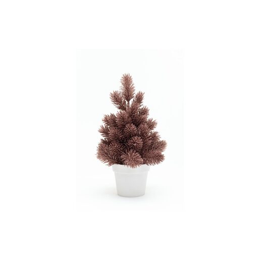 Umjetno božićno drvce - MINI ROSEGOLD u bijeloj posudi - 28 cm