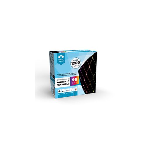 DEKORTREND spojiva LED svjetleća mreža 2 x 1 m, 96 LED, šarena