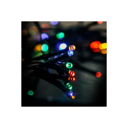 DEKORTREND Basic vanjske LED lampice na baterije, 80 LED, šarene, s timerom