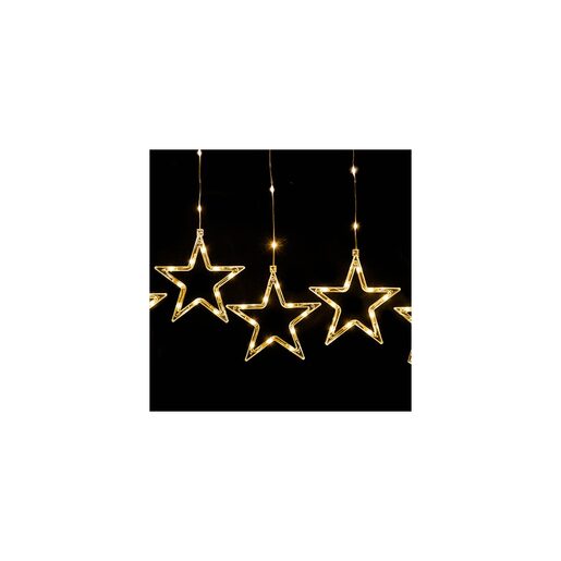 DEKORTREND Crystalline spojiva LED svjetlosna zavjesa sa zvjezdicama 1,2 x 0,8 m, 120 LED, toplo bijela