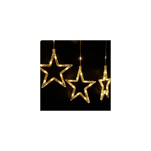 DEKORTREND Crystalline spojiva LED svjetlosna zavjesa sa zvjezdicama 1,2 x 0,8 m, 120 LED, toplo bijela