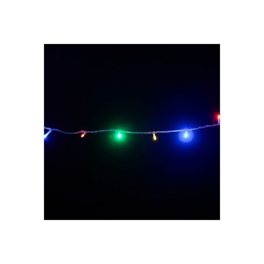 DEKORTREND spojive LED lampice 8 m, 100 LED, šarene, prozirni kabel