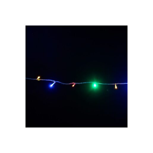 DEKORTREND spojive LED lampice 8 m, 100 LED, šarene, prozirni kabel