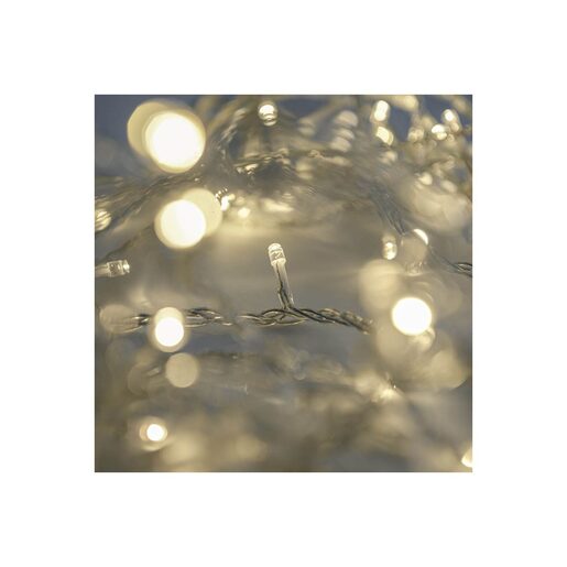 DEKORTREND Crystalline spojive LED lampice 8 m, 100 LED, toplo bijele, prozirni kabel