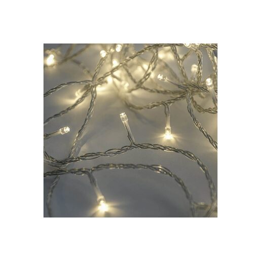DEKORTREND Crystalline spojive LED lampice 8 m, 100 LED, toplo bijele, prozirni kabel