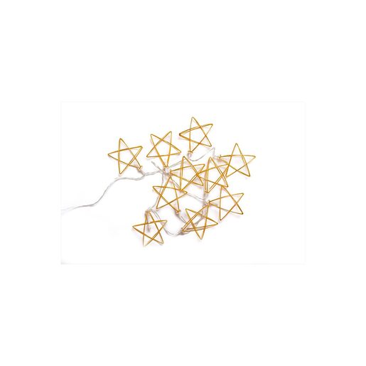 DEKORTREND LED dekorativni niz s metalnim zvjezdicama, 10 LED, na baterije