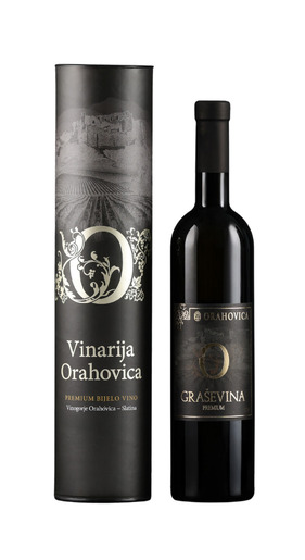Vinarija Orahovica Graševina vrhunska u tuljak pakiranju 0,75l
