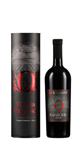 Vinarija Orahovica Frankovka vrhunska u tuljak pakiranju 0,75l