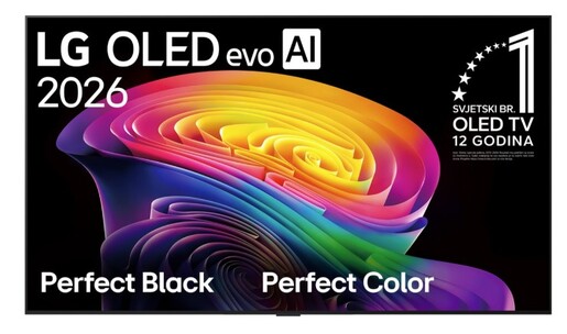 LG 77" OLED evo AI C6 OLED77C61LA, 4K UHD, webOS Smart TV, 120Hz (VRR do 165Hz)