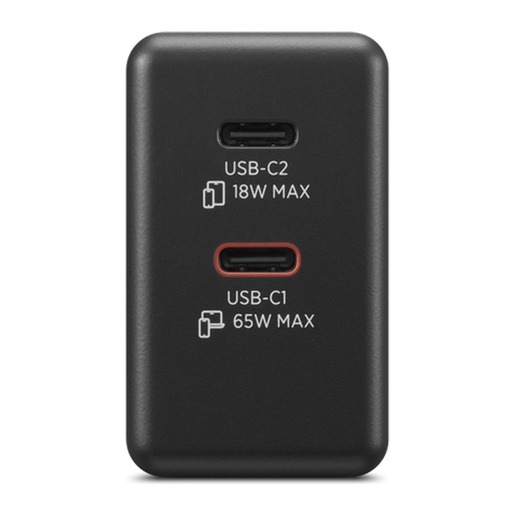 Lenovo Dual USB-C 65W GaN punjač, crni (40AW065BEU)